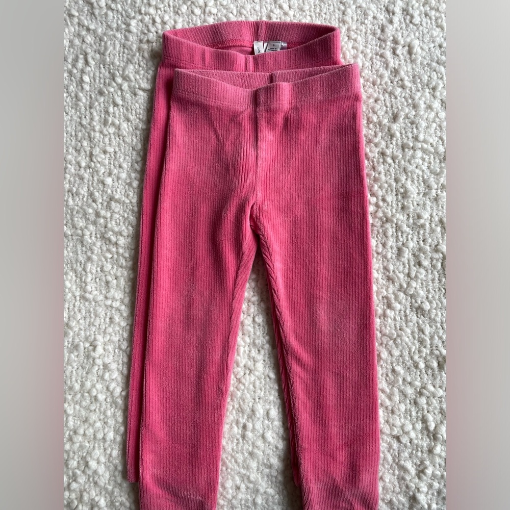 Janie and Jack pink corduroy feeling pants.